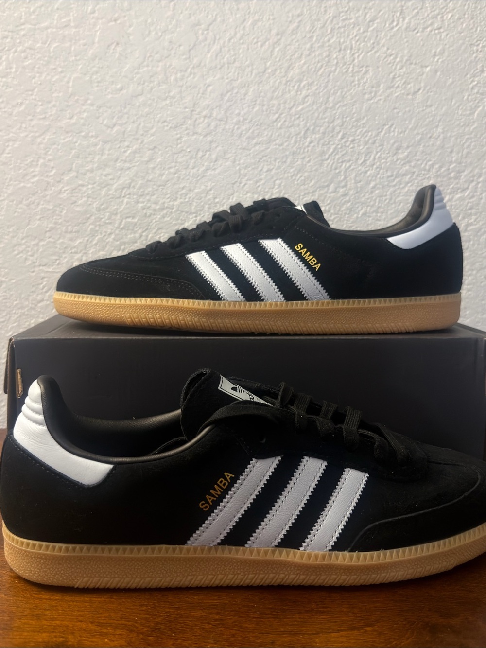 Adidas Samba OG 'Black White Gum' IH6850 Size 12